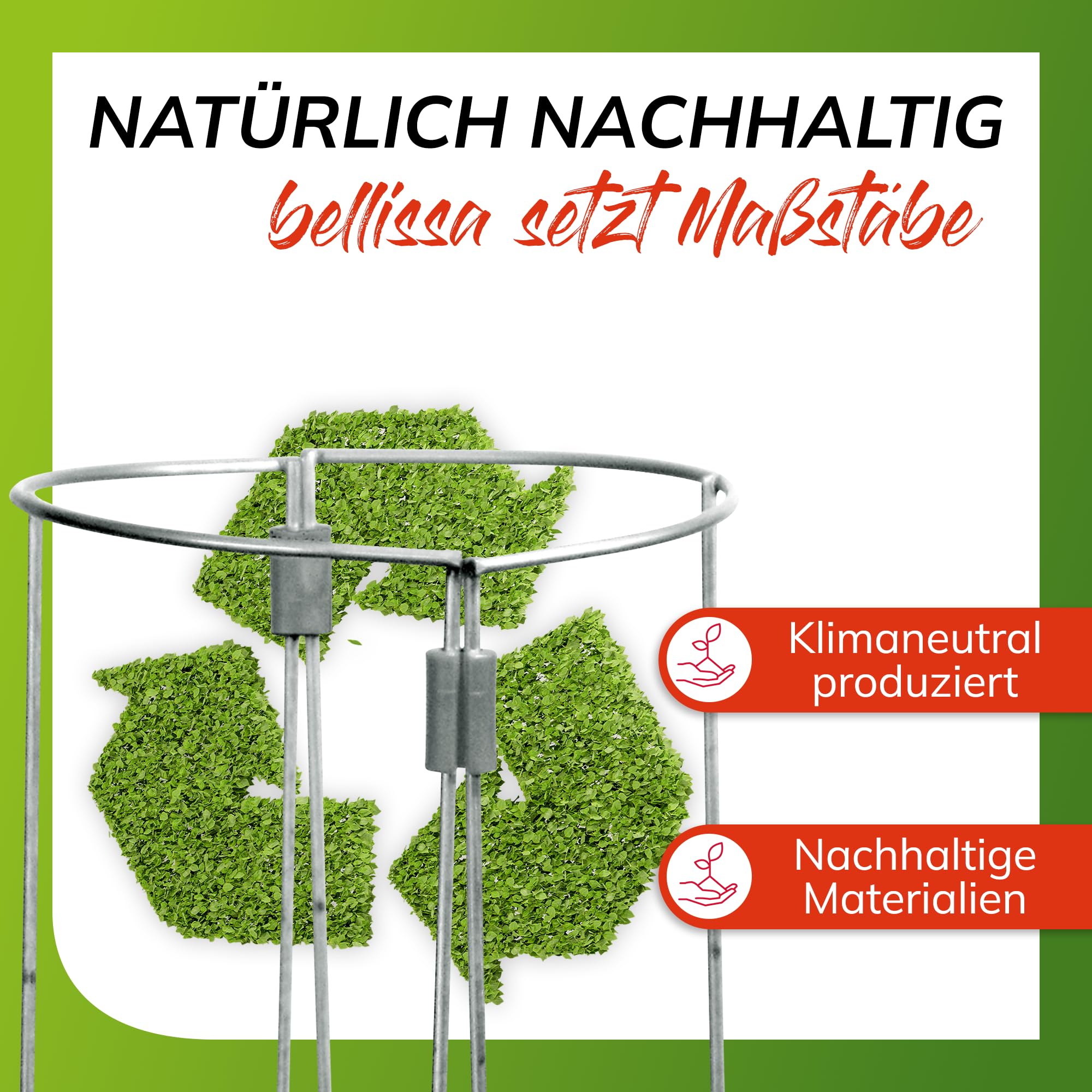 bellissa Tomaten Rankhilfe Tomatenturm 6er-Set Stahl verzinkt 120 cm