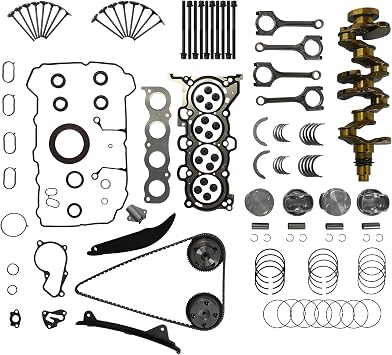 1.8L G4NB Engine Rebuild Kit With Crankshaft Pistons Rings Rods Bearings Timing Chain VVT Sprocket Valves For Hyundai Elantra i30 Kia Forte 2011-2016