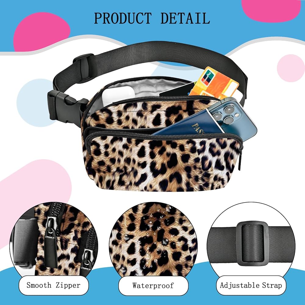 Amazon.com | Leopard Print Fanny Pack Women Belt Bag Fashion