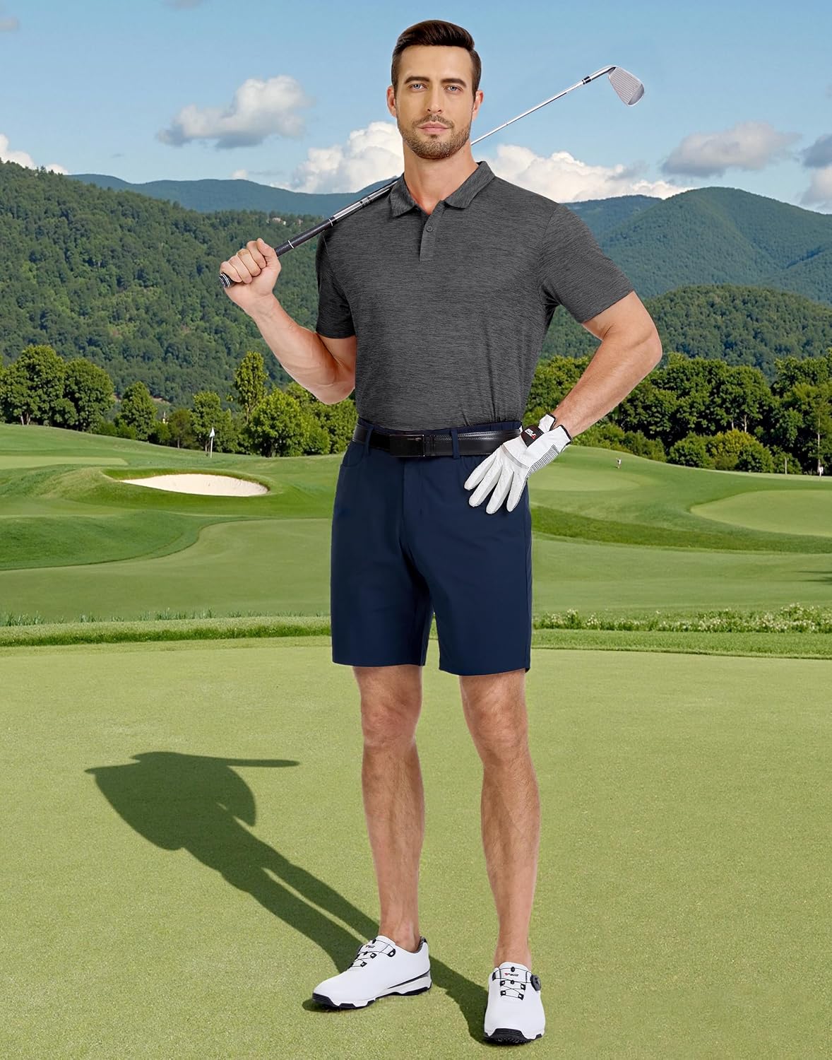 Pioneer Camp Men's Golf Shirt UPF 50+ Quick Dry Polo Shirts Short Sleeve Moisture Wicking Performance Tees Collar Work Shirts - Image 2