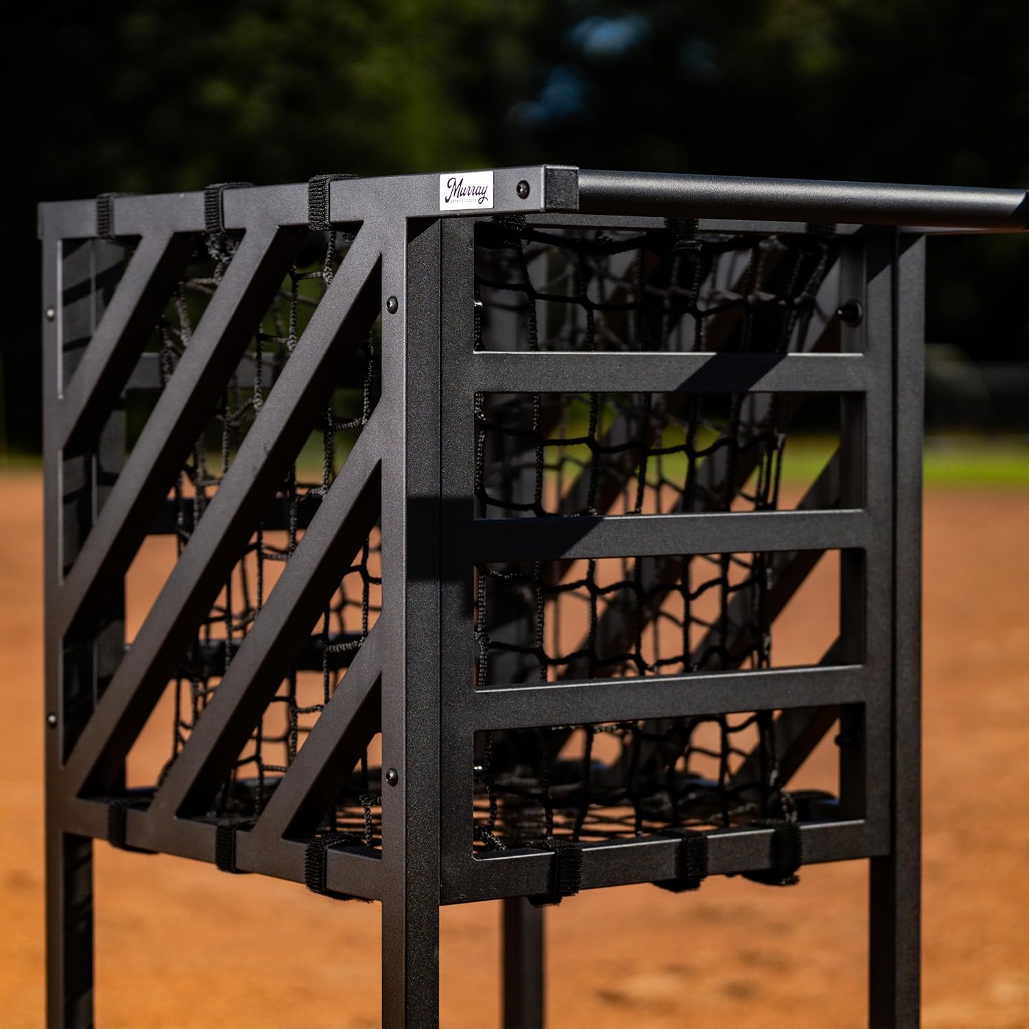 Murray Sporting Goods Baseball Softball Practice Cart - Heavy-Duty Ball Cart with Wheels, Large Capacity Ball Carrier for Hitting Batting Practice