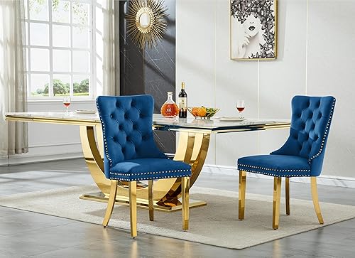 Miniatura 6 de Juego de mesa de comedor grande y moderna de mármol sintético blanco de 94.5 pulgadas, juego de mesa de comedor de 10 piezas con 10 sillas tapizadas