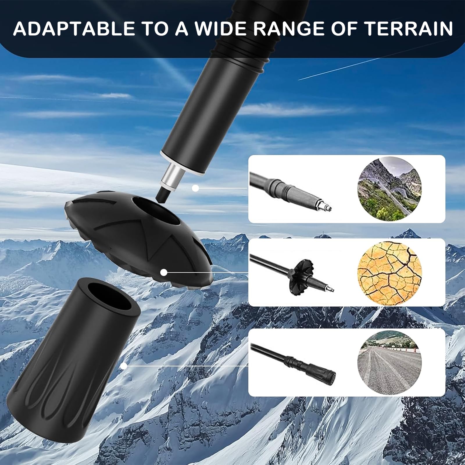 Bastoni Trekking Telescopici In Alluminio - Leggeri, Regolabili E Antiscivolo - Foto 10