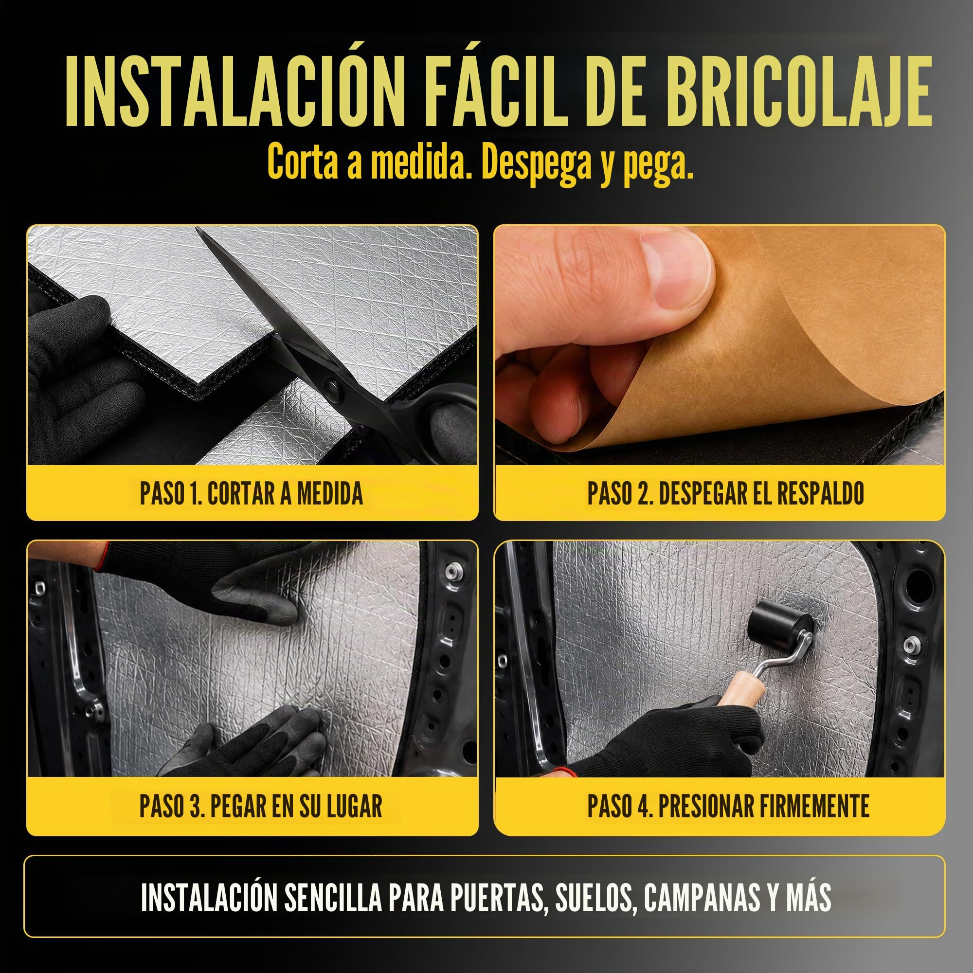 sourcing map Aislante Térmico Insonorizante Plateado 1Pc para Coche 10Mm | 300X100Cm, 10Mm Grosor, 3㎡, Espuma Aluminio, Uso En Capó, Techo, Puerta, Piso, Maletero, Guardabarros