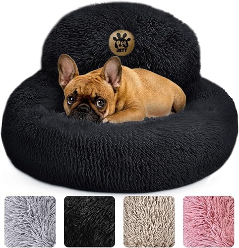 Miniatura 19 de PetJett Cama Calmante para Perros Pequeños - Camas Redondas para Perros de 23'', Cama Antideslizante y Lavable para Cachorros - Cama para Mascotas