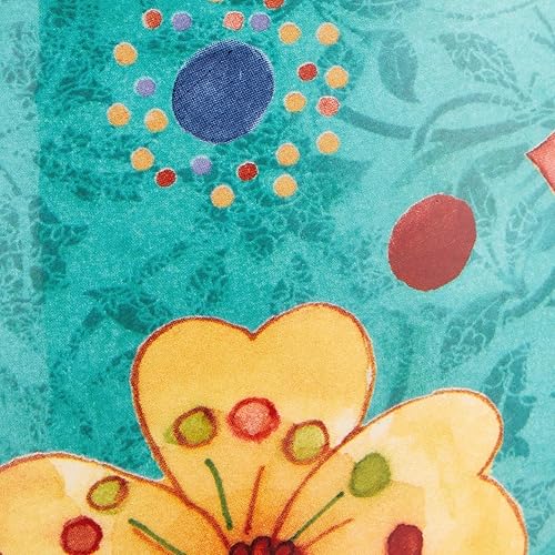 Miniatura 4 de Tunisian Sunset - Juego de recipientes de cerámica de 3 piezas  Coloridos tarros florales de almacenamiento de cocina con tapas, incluye 104 onzas,