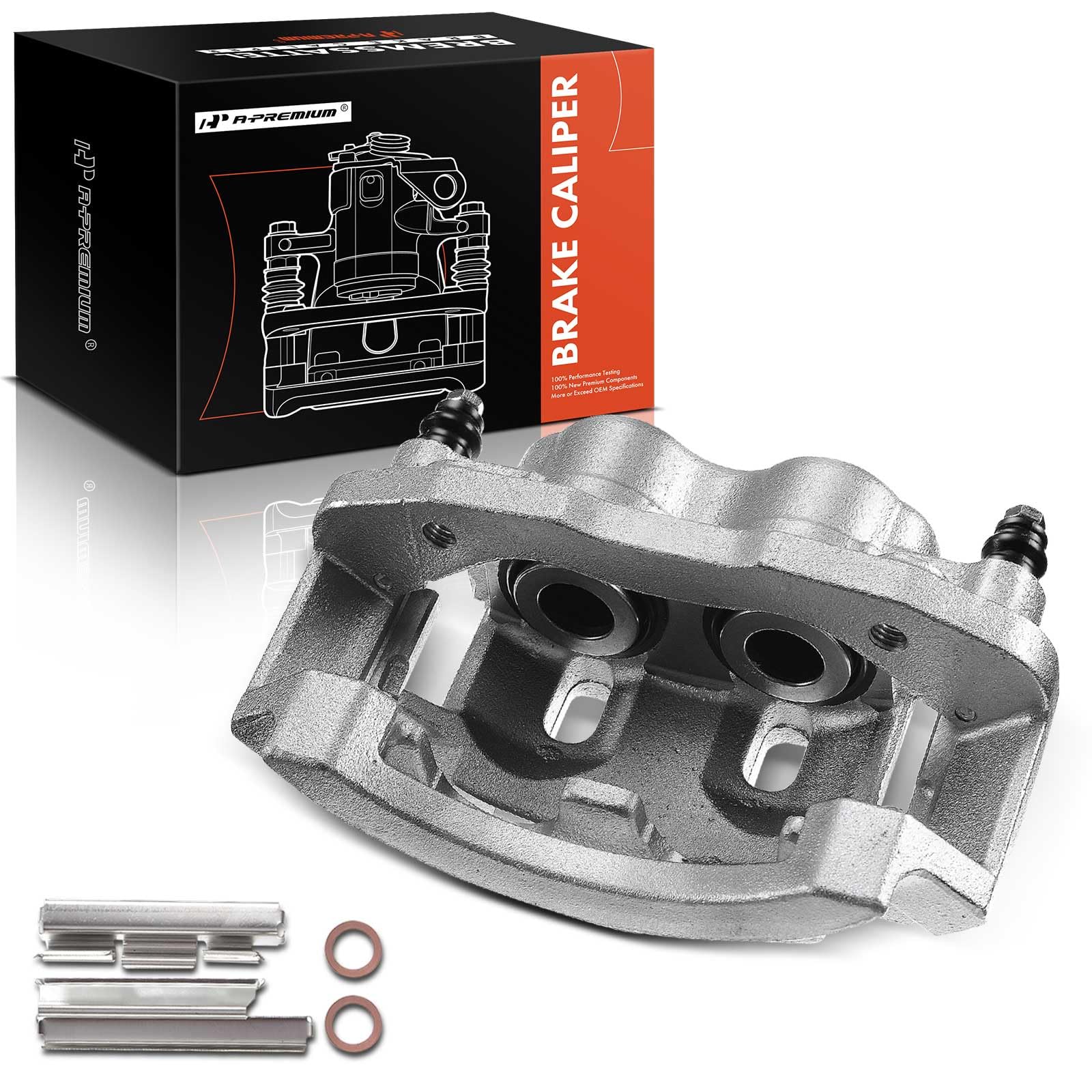 A-Premium Front Driver Side Brake Caliper Assembly W/ Bracket For 2008-2019 Ford E-Series Vans & Wagons