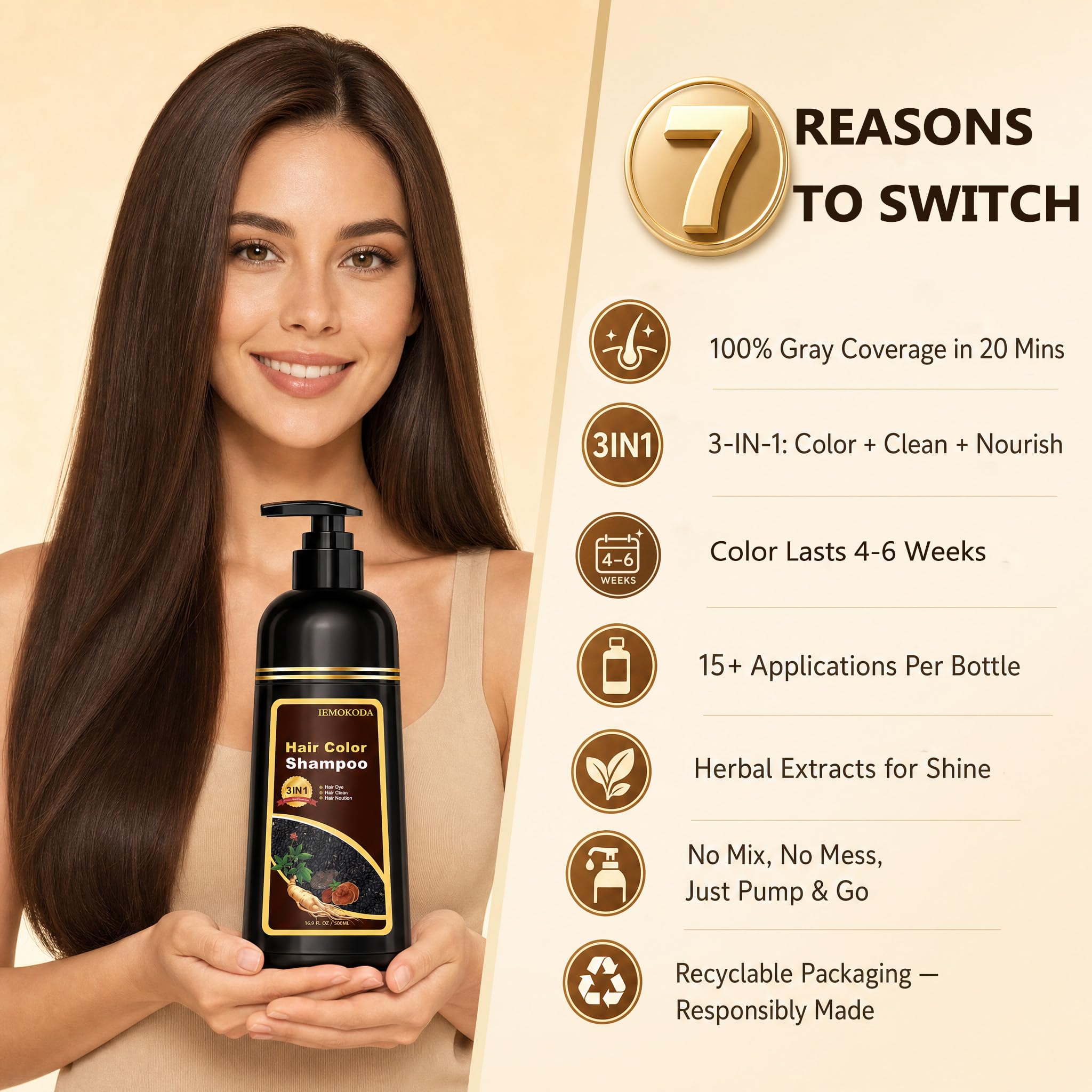 Amazon.com : Yocisku Dark Wine Red Hair Dye Shampoo 3 in 1 for