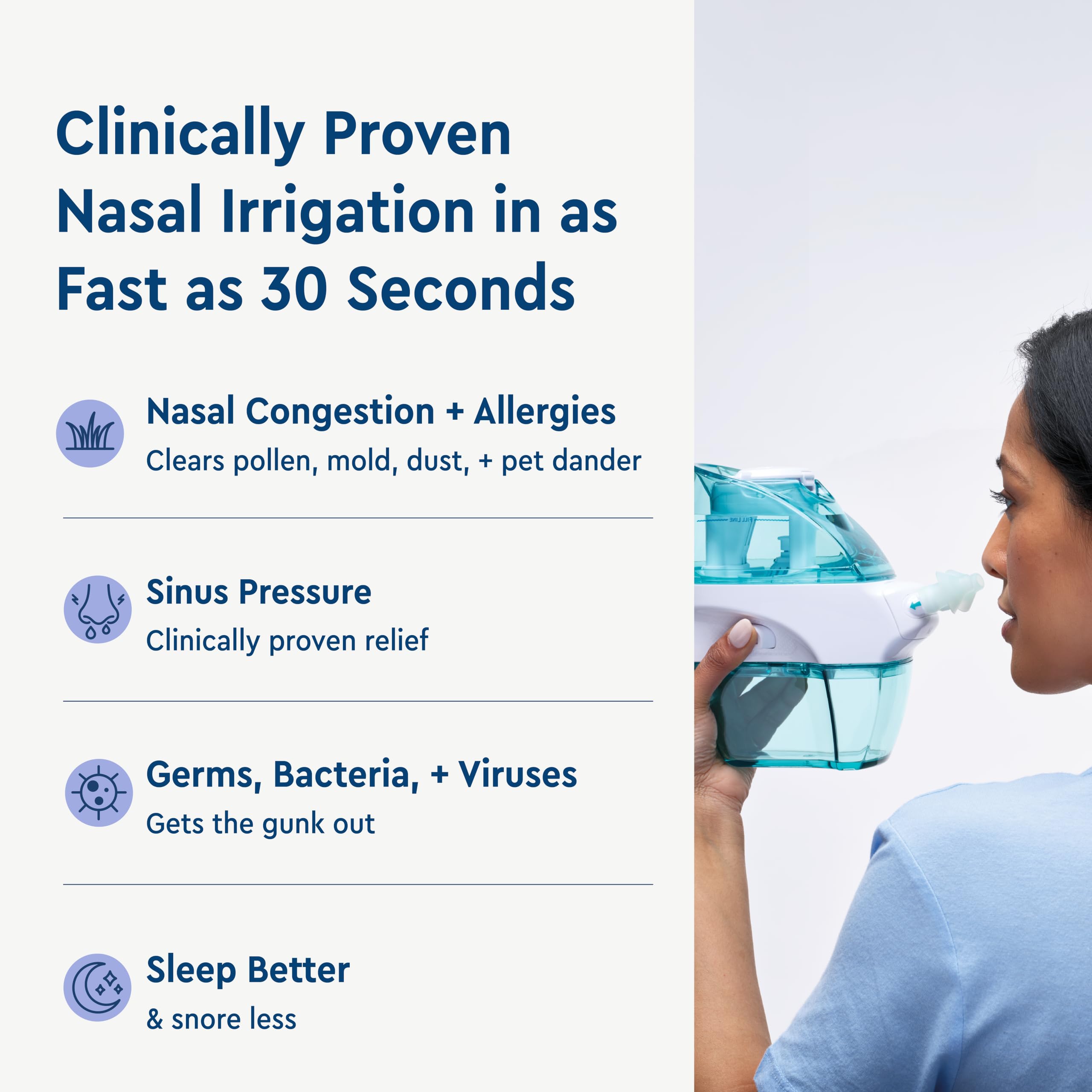 NAVAGE® Premium Bundle Nose Cleaner, 90 SaltPods, Caddy, Extra Dock — Amazon image 6