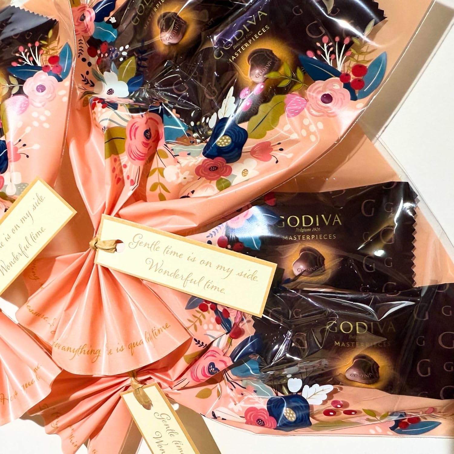 【クール便発送】ゴディバ GODIVA チョコレート ブーケ 5個セット 個包装 マスターピース ウエディング プレゼント 退職 卒業 引っ越し お礼 花束