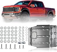 LUMLAZNI Steel Skid Plate Kit for Ford F-150 2015-2022 | High-Strength Transmission Rear Protection, EcoBoost & V8 Compatible