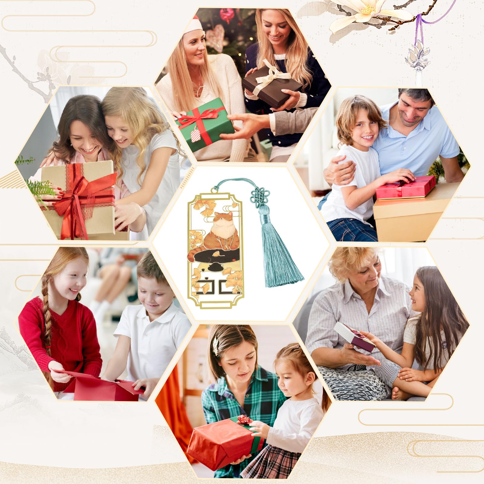 Segnalibri Gatto In Metallo Con Nappa - 2 Pezzi, Design Carino, Regalo Per Lettori E Amanti Dei Gatti - Foto 9