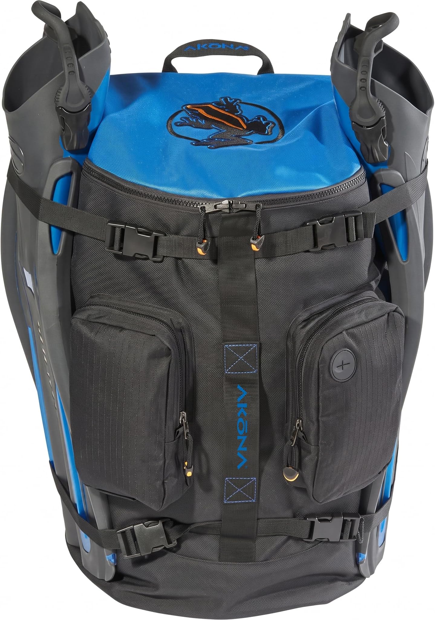 AKONA Globetrotter Scuba Diving Backpack - 58L All-in-One Carry-On Dive Travel Bag for Scuba & Snorkeling Gear, Fits Regulator, BCD, Mask, Snorkel & Fins