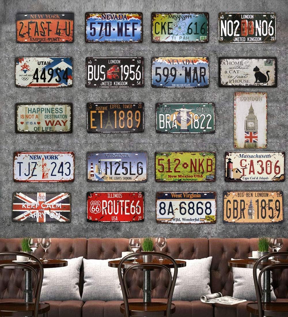 Amazon.com: UOOPAI ILLINOIS ROUTE 66 USA Metal Sign Retro Vintage