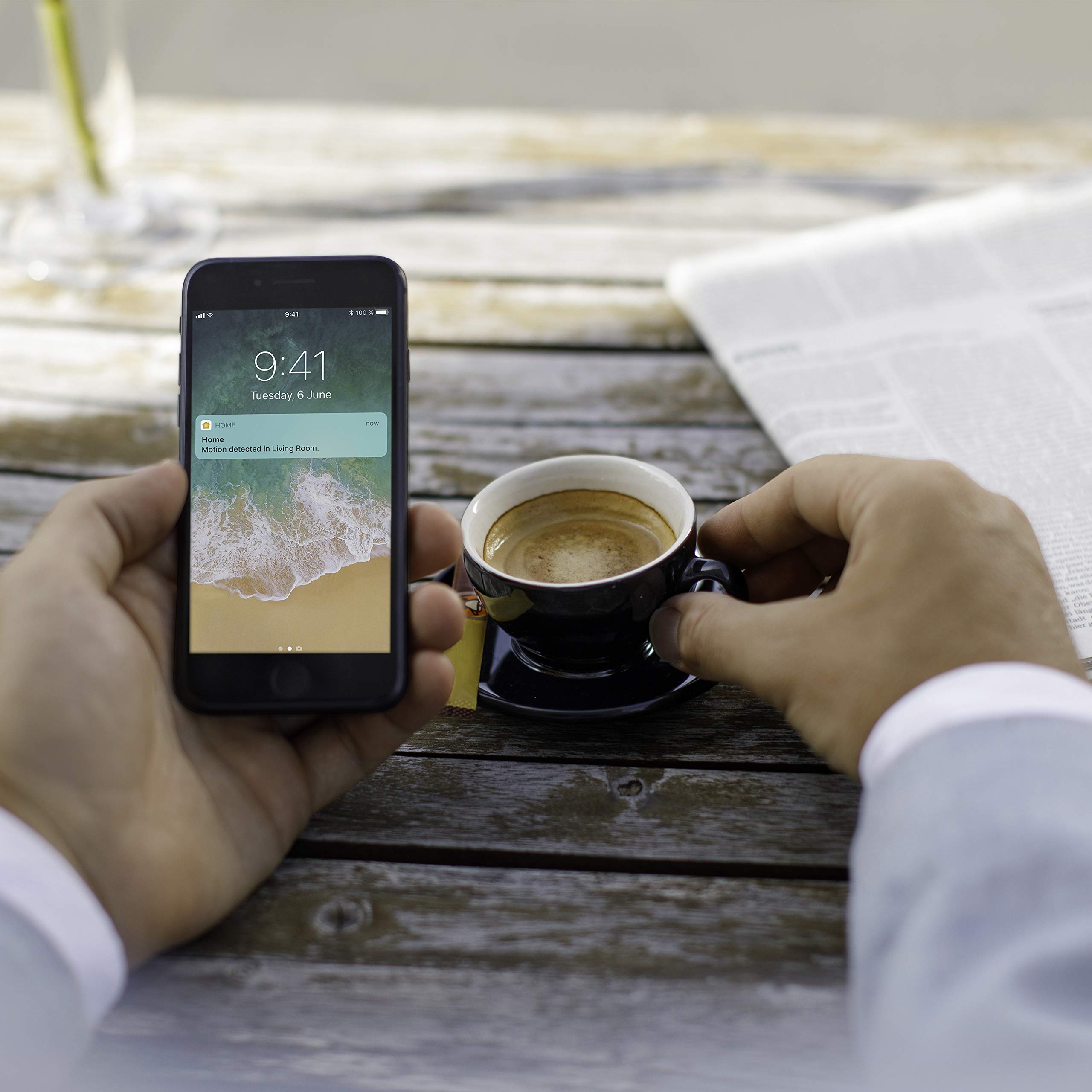 Eve Motion - Capteur de Mouvement sans Fil, Protection IPX3 pour l’étanchéité à l’Eau et Bluetooth Low Energy, sans passerelle intermédiaire (HomeKit)