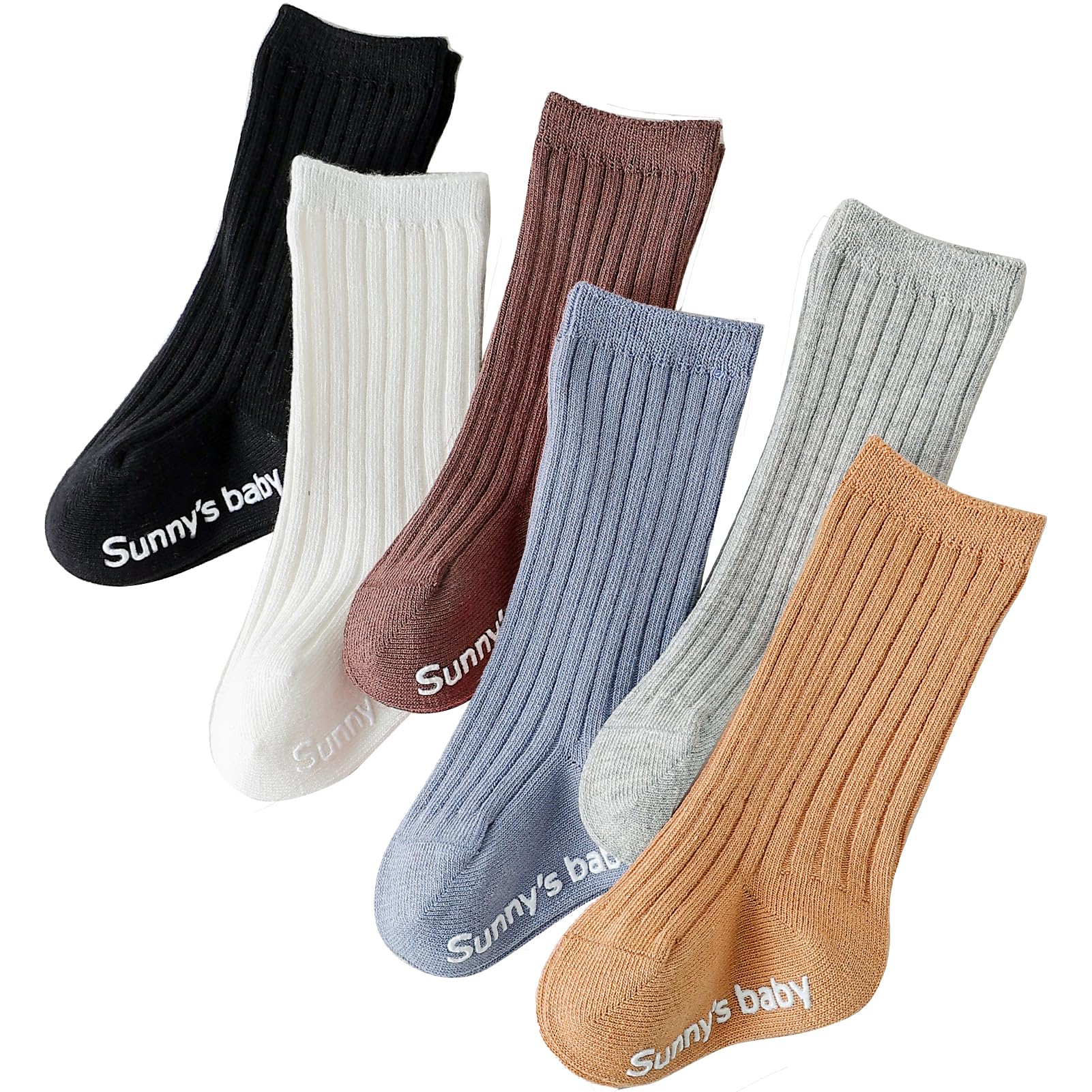Zumou Calcetines antideslizantes hasta la rodilla para niños y niñas