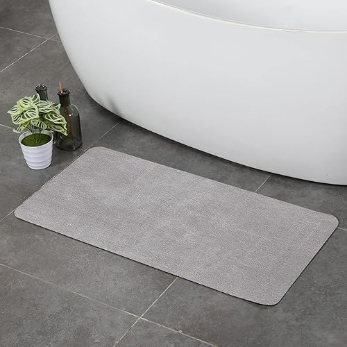 Miniatura 8 de Stiio Alfombra de baño plana súper absorbente, de secado rápido, antideslizante, delgada, para debajo de la puerta, fácil de limpiar, lavable