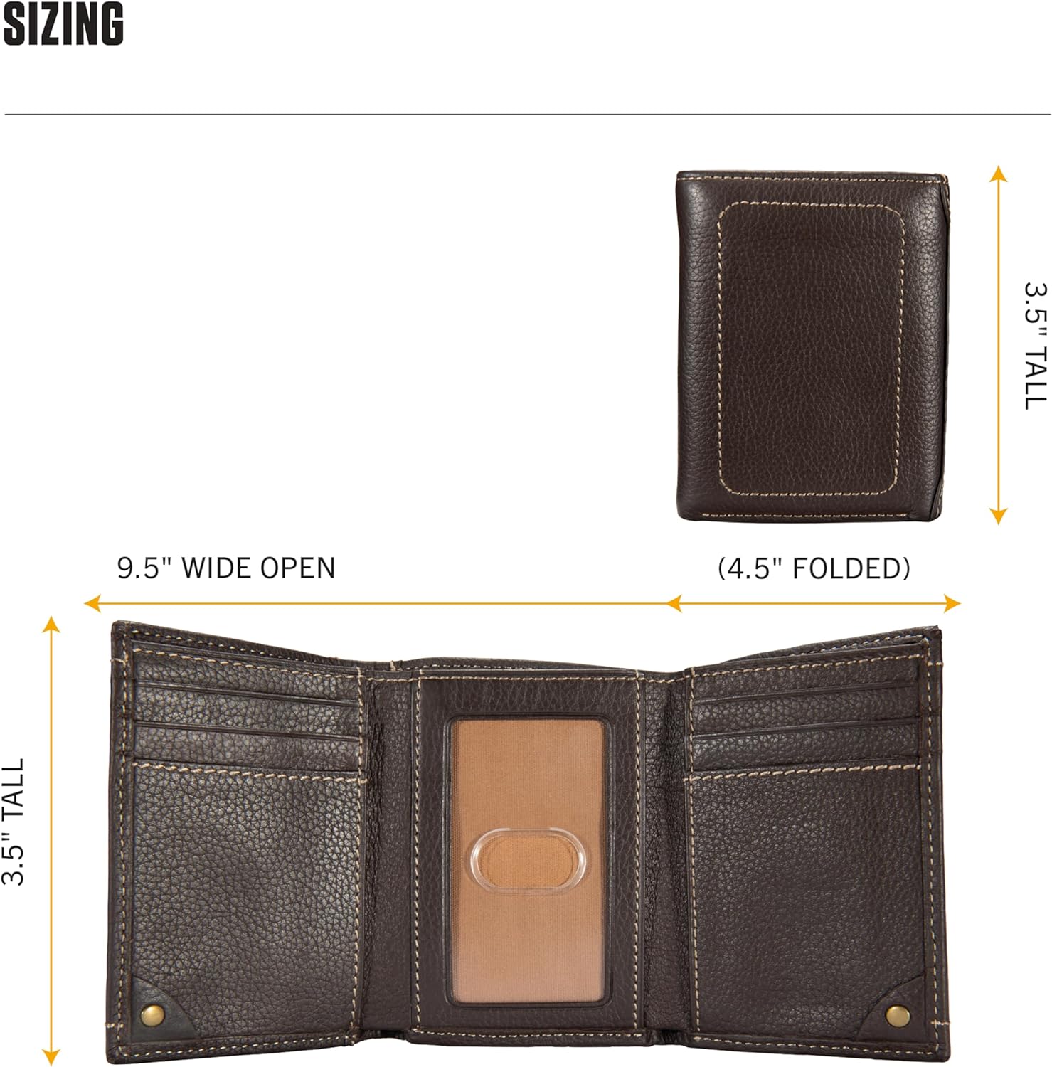 Carhartt Men’s Pebble Leather Full Grain Leather Wallets, Durable Design, Multiple Card Slots, Gifts for Men - Image 5