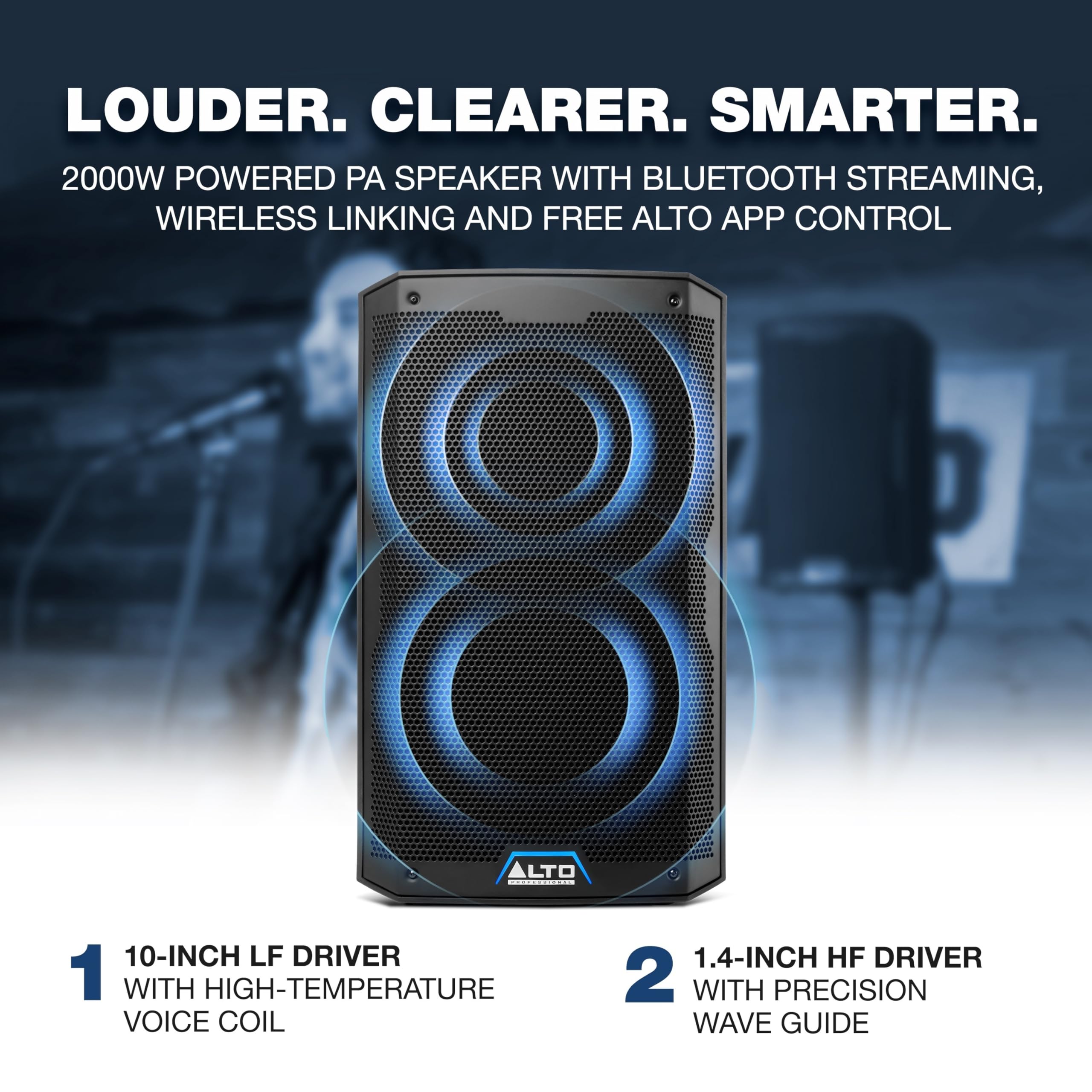 Alto Professional TS410 et Housse pour TS410 – Enceinte Active Bluetooth 10" de 2000W avec mixeur 3 canaux, Connexion sans Fil, DSP et Housse de Protection résistante pour Enceinte