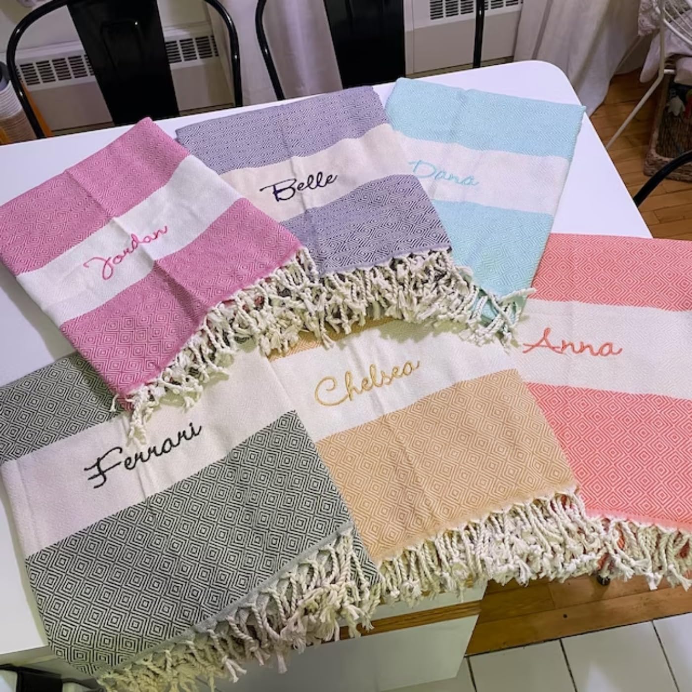 Personalized Gift for Her, Turkish Beach Towel, Girls Trip, Bridesmaid Gift, Wedding Gifts, Bachelorette Party Favor, Custom Wedding Favor (NO Name)