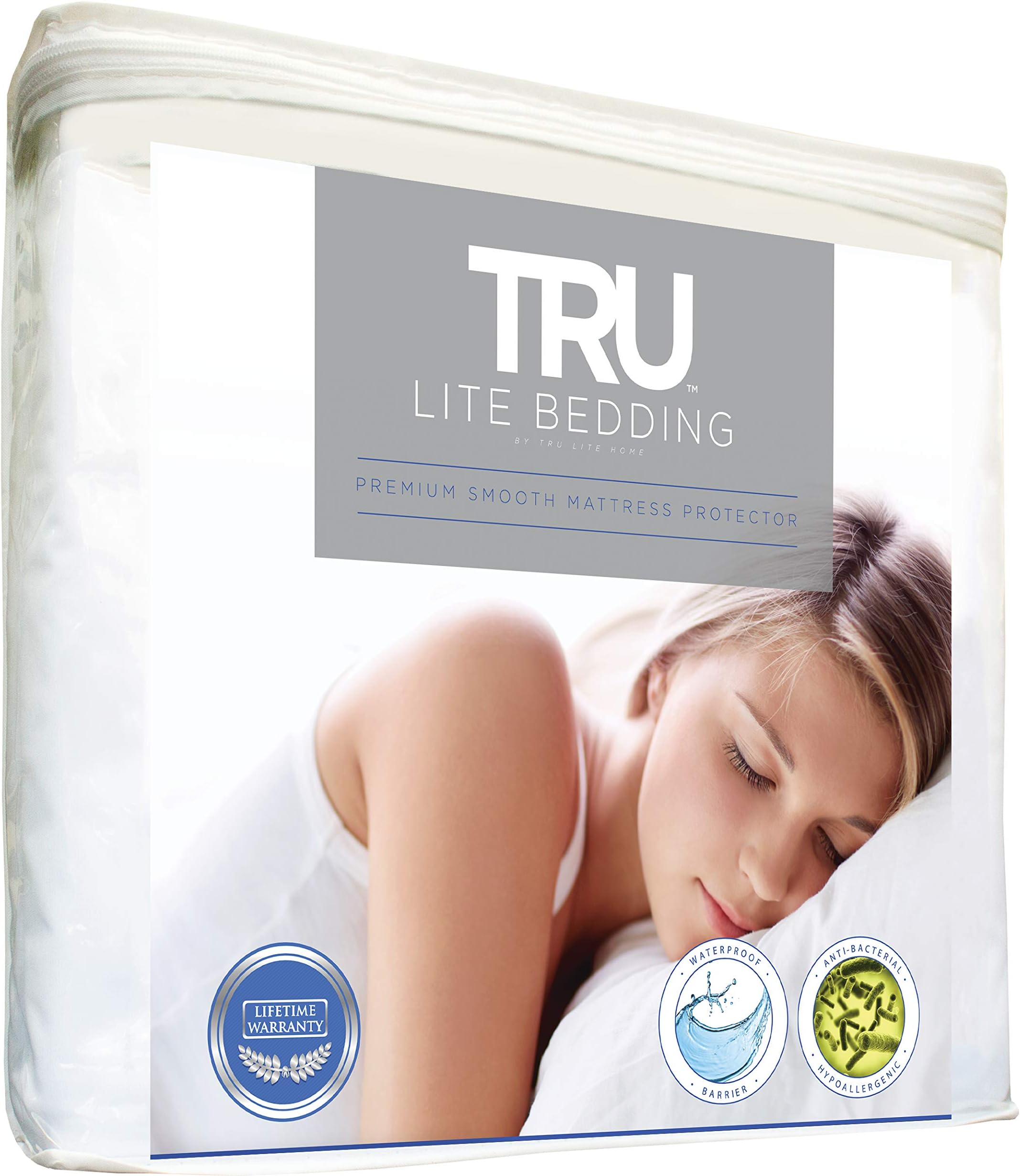 TRU Lite Bedding Waterproof Mattress Protector - Bed Cover - Smooth Breathable Mattress Cover - Protection from Stains and Odors- Twin Size