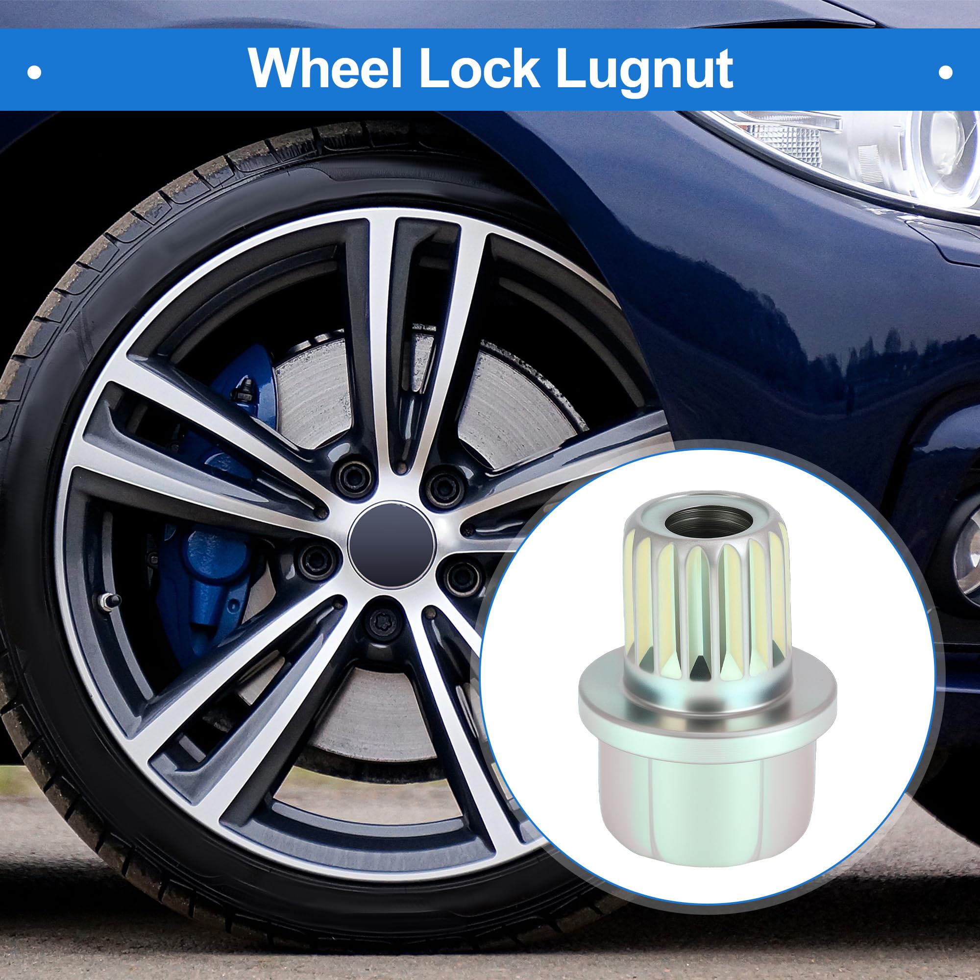 Chiave a dado antifurto per ruote BMW 33/17PT Acciaio Legato Zincato Tono Argento