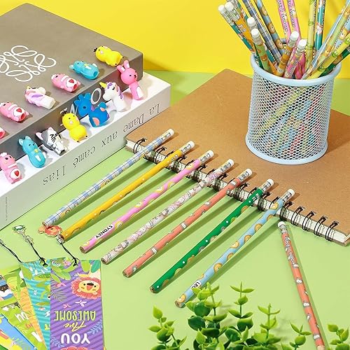 Miniatura 7 de Glenmal 128 lápices perfumados de animales de frutas con adornos de dibujos animados, marcadores perfumados, juegos de llaveros, 32 marcadores, 32
