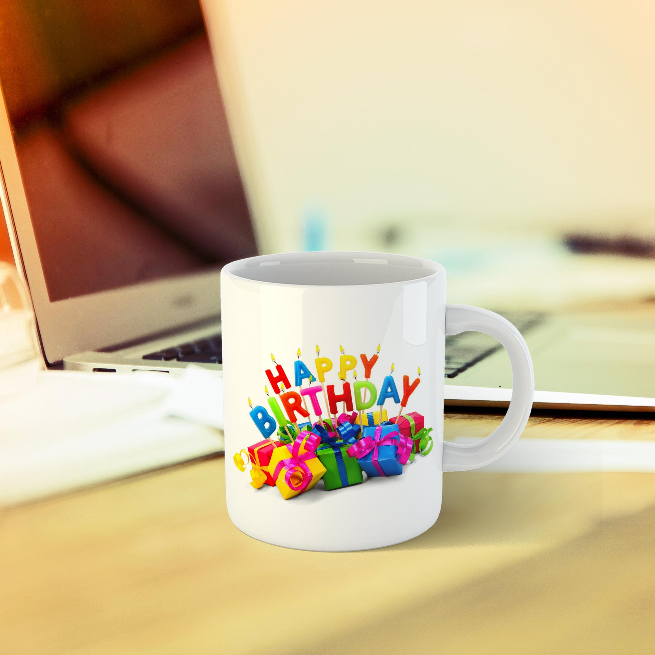 Gen7 Happy Birthday Gift | Graphical Coffee Mug | 350ml Ceramic | Printed Coffee Mug