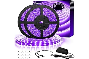 Onforu 32.8Ft Uv String Lights LED Black Light Strip Kit