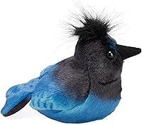 Vista 5 de Wild Republic 20003 Audubon Birds Steller's Jay con auténtico sonido de pájaro, animal de peluche, juguetes para pájaros para niños y pájaros