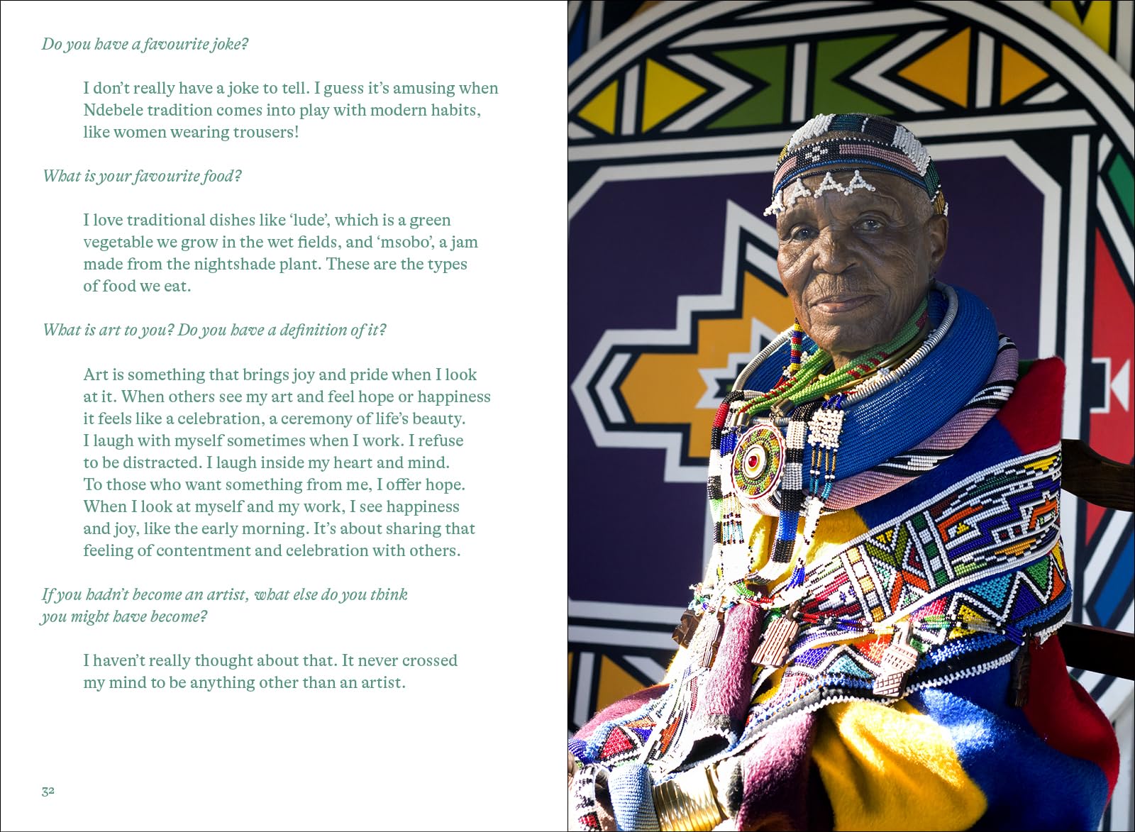Esther Mahlangu /anglais