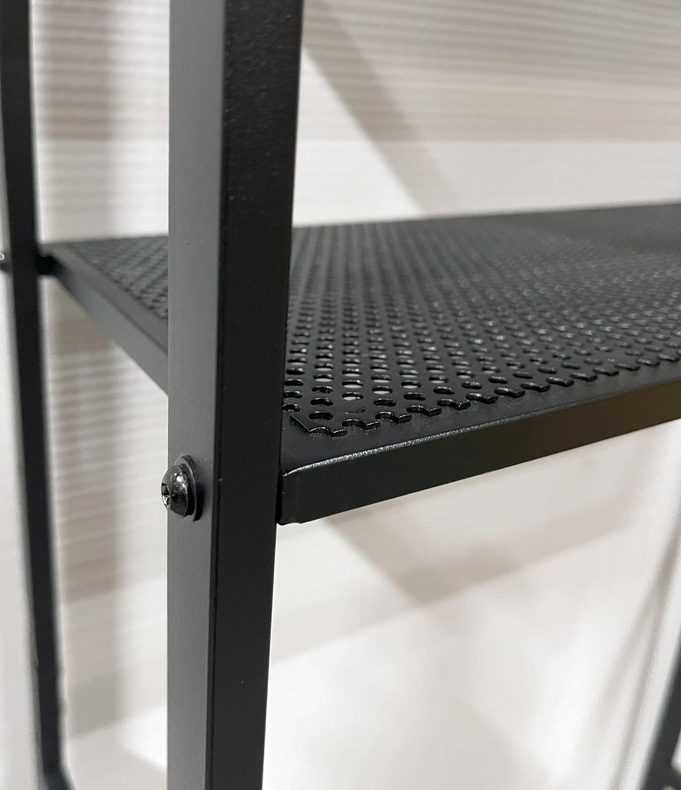 QUICK STAR Waschmaschinenregal 64x26x185cm Schwarz Standregal Badezimmer Aufbewahrungsorganisator