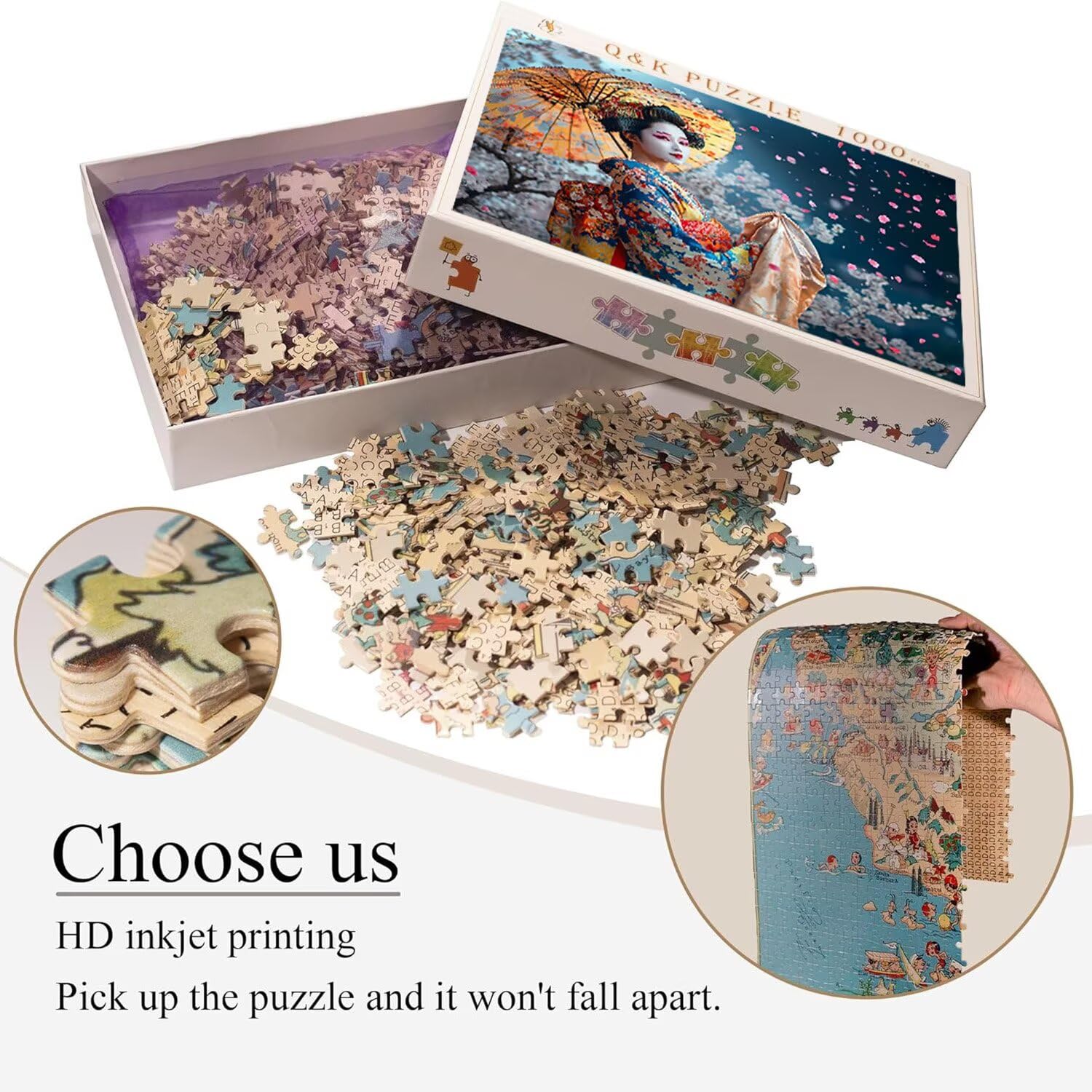 Geisha Donna - Puzzle 6000 Pezzi per Adulti - Puzzle fai da te, Intrattenimento Creativo, Arte Moderna, Puzzle Classico per Adulti e Ragazzi dai 12 anni, Idea Regalo Uomo e Donna 179x105cm a-891