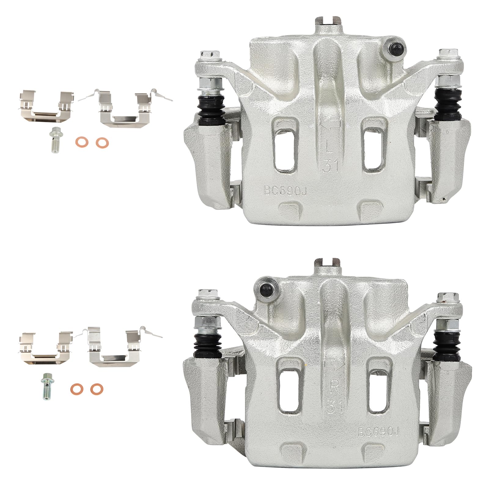 SCITOO Front Left &amp; Right Brake Calipers with Bracket 19B2870 19B2871 Compatible for Infiniti EX35/EX37/G25/G35/G37/M35/M35h/M37/M45/M56/Q40/Q70/Q70L/QX50/QX70,for Nissan 370Z/Murano