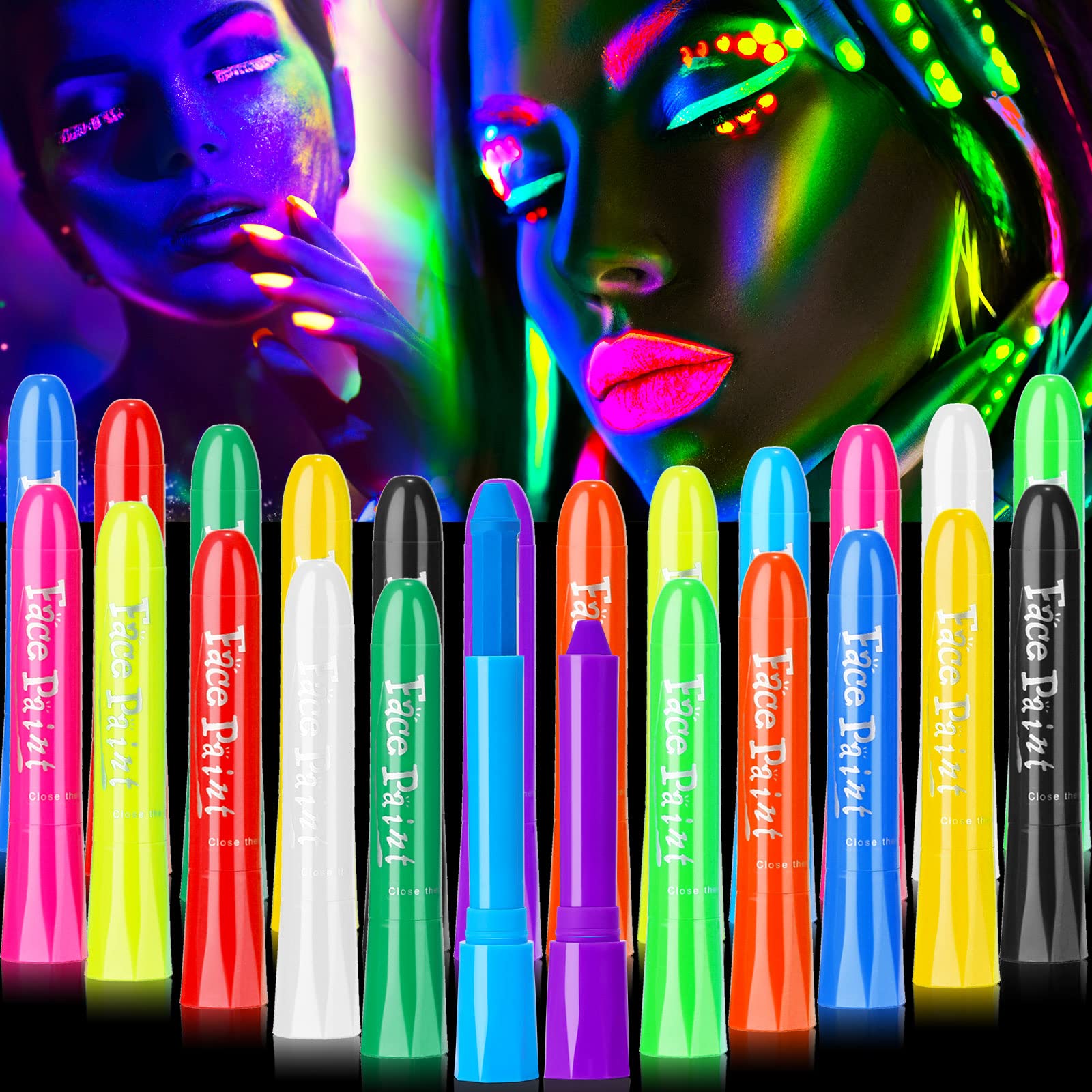 Neon Face Paint Crayons main image 0