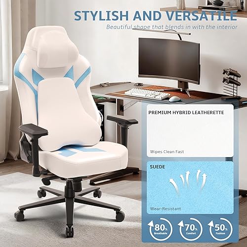 Miniatura 8 de Silla ergonómica para videojuegos, sillas de escritorio para computadora, reposabrazos 4D, silla de oficina con respaldo alto con reposacabezas