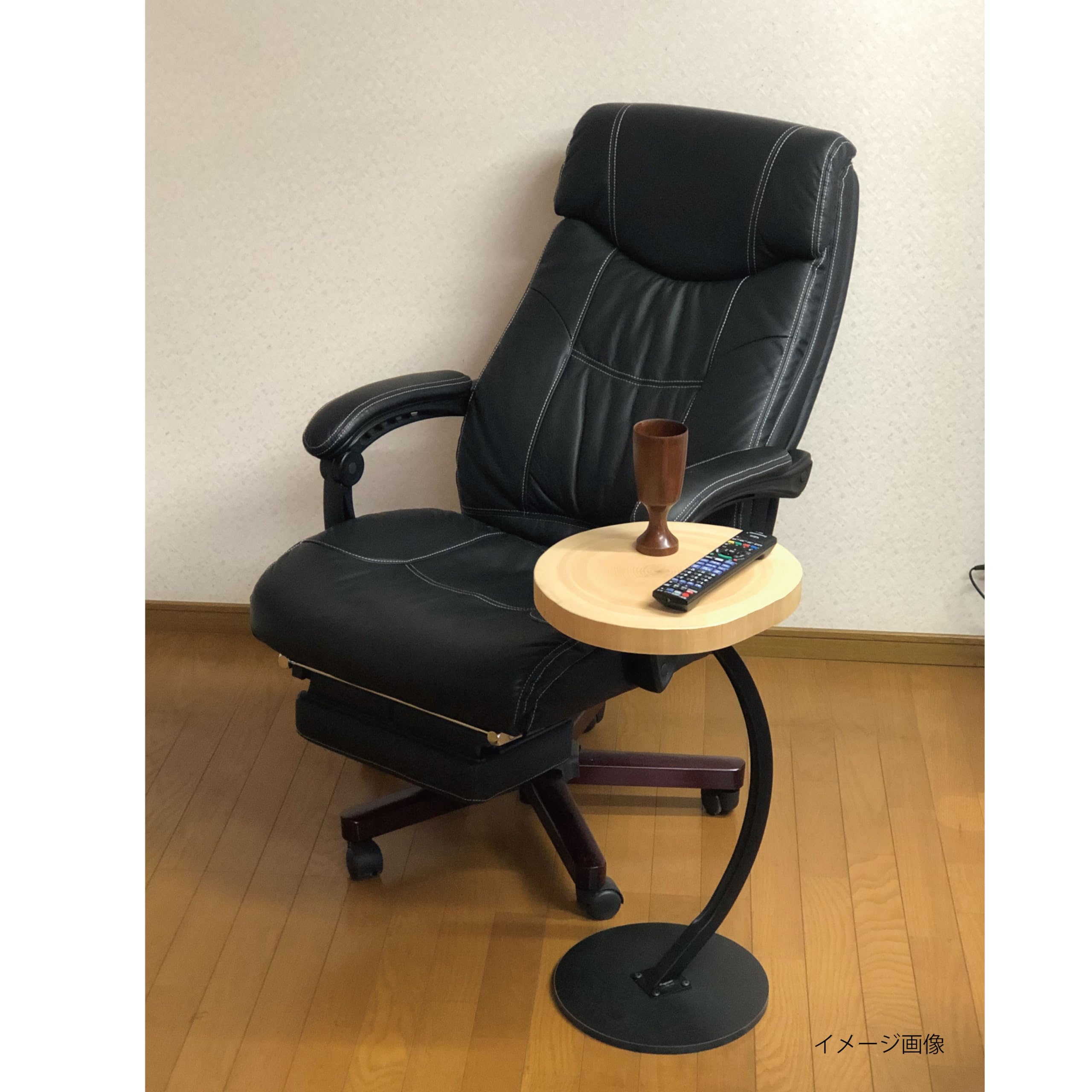 Amazon｜【桧】(ひのき)天然木 年輪 サイドテーブル 丸形｜サイド