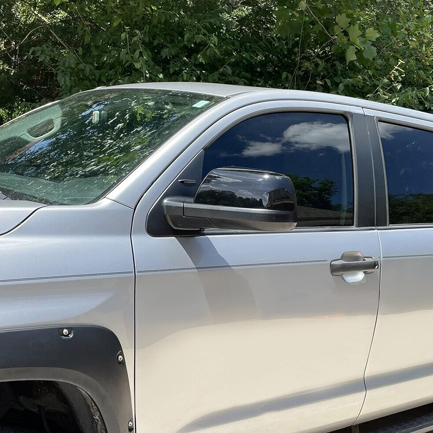 Kojem Glossy Black Mirror Covers Kit Assembly Compatible with 2007-2022 Toyota Tundra/Sequoia (Black 202)