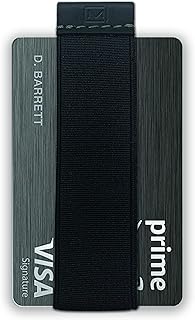 Quick Draw Minimalist Slim Credit Card Holder - Elastic Band with Leather Tab