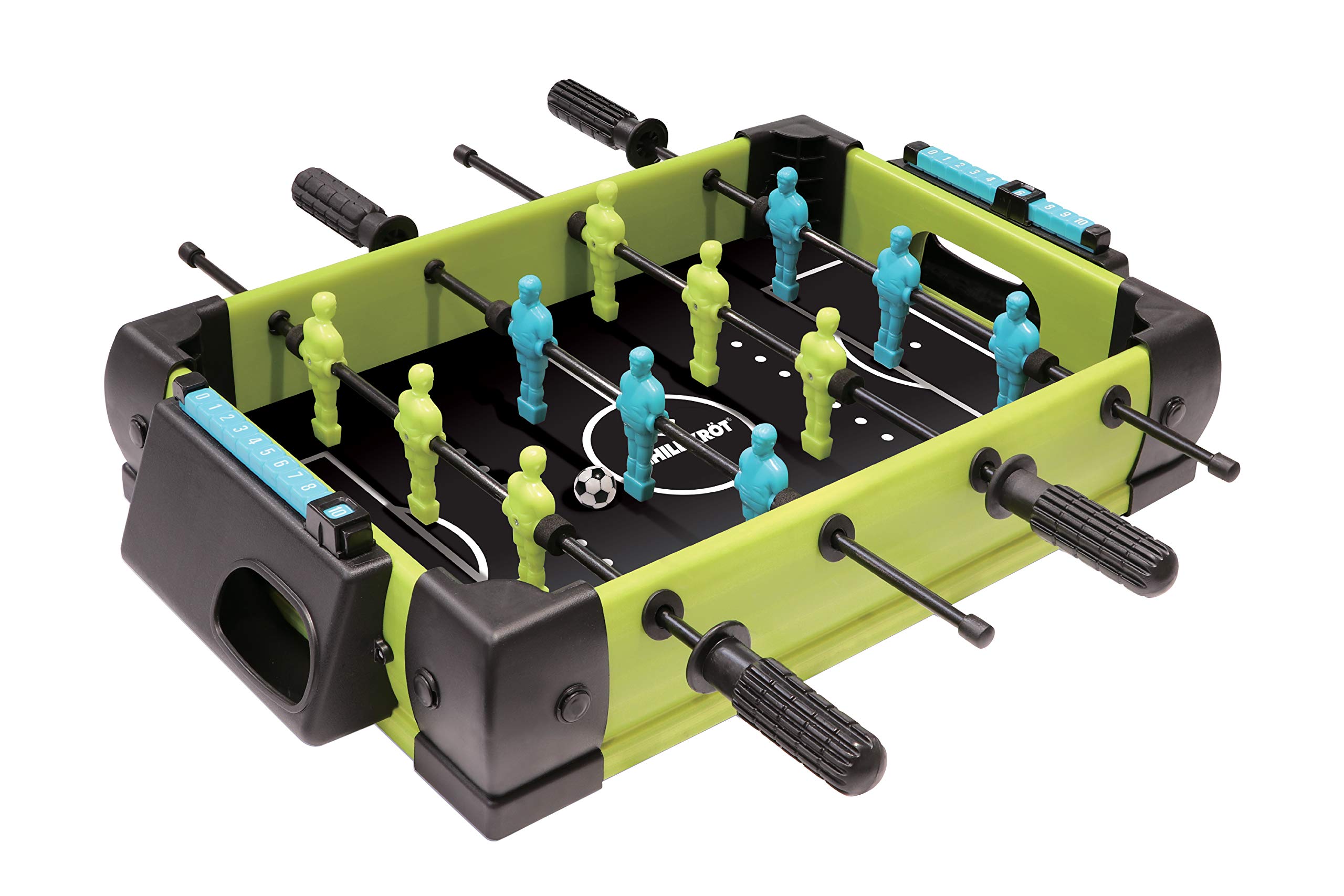 Schildkröt Mini Tischkicker, Tischfussball für Zuhause, kompakte Größe, inkl. Toranzeige, mit Anti-Rutsch Füßen, perfekt für Jede Grill- und Fussballparty oder Kindergeburtstag, 970310