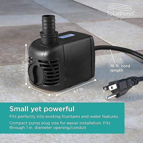 Vista 27 de TotalPond bomba para fuentes 70 gal por hora, bomba para fuenta 300 GHP