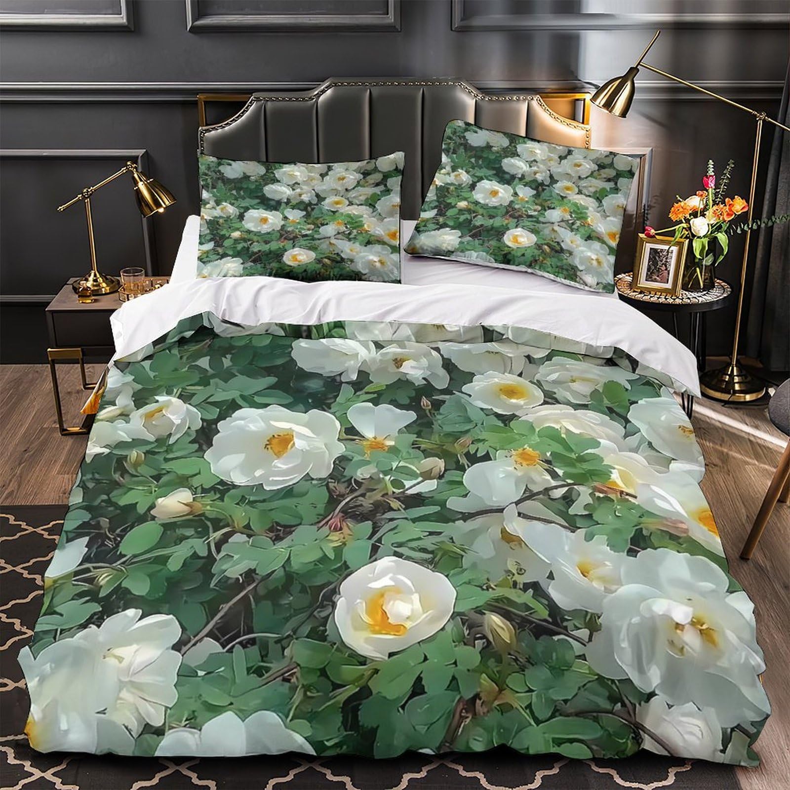 Linge de lit adulte roses blanches pour transformer votre chambre en oasis de détente