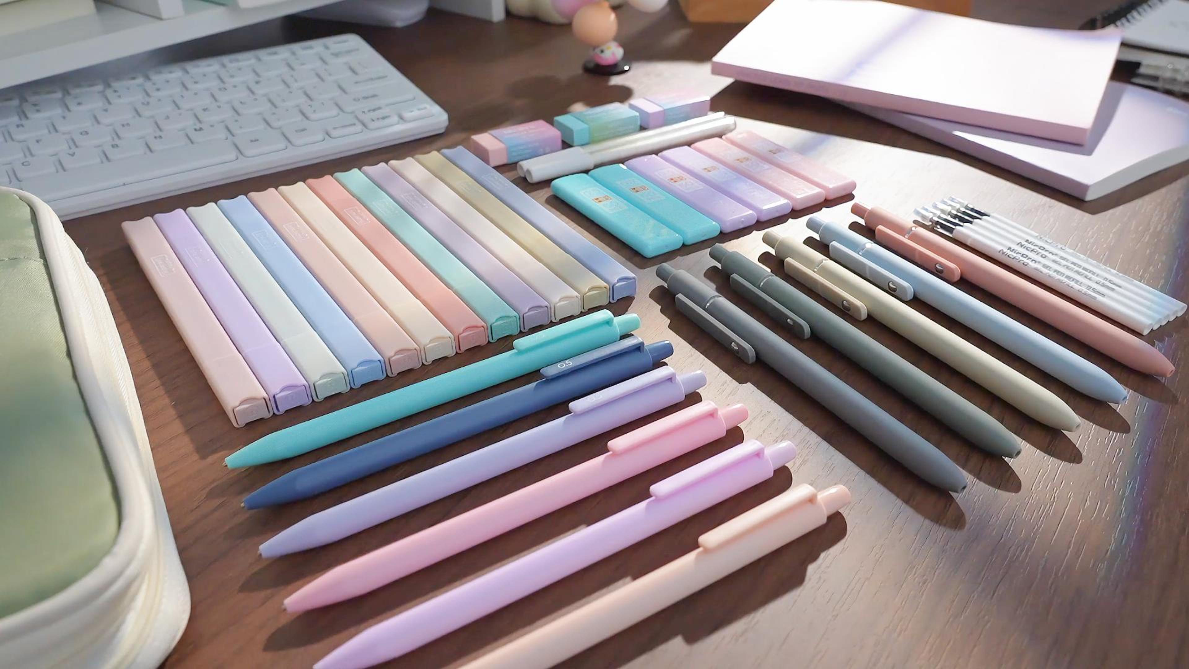 Cute My Melody School Supplies Set - Gel Pens, Journal Notebook, 50 Stickers, Pencil Cse, Kawaii