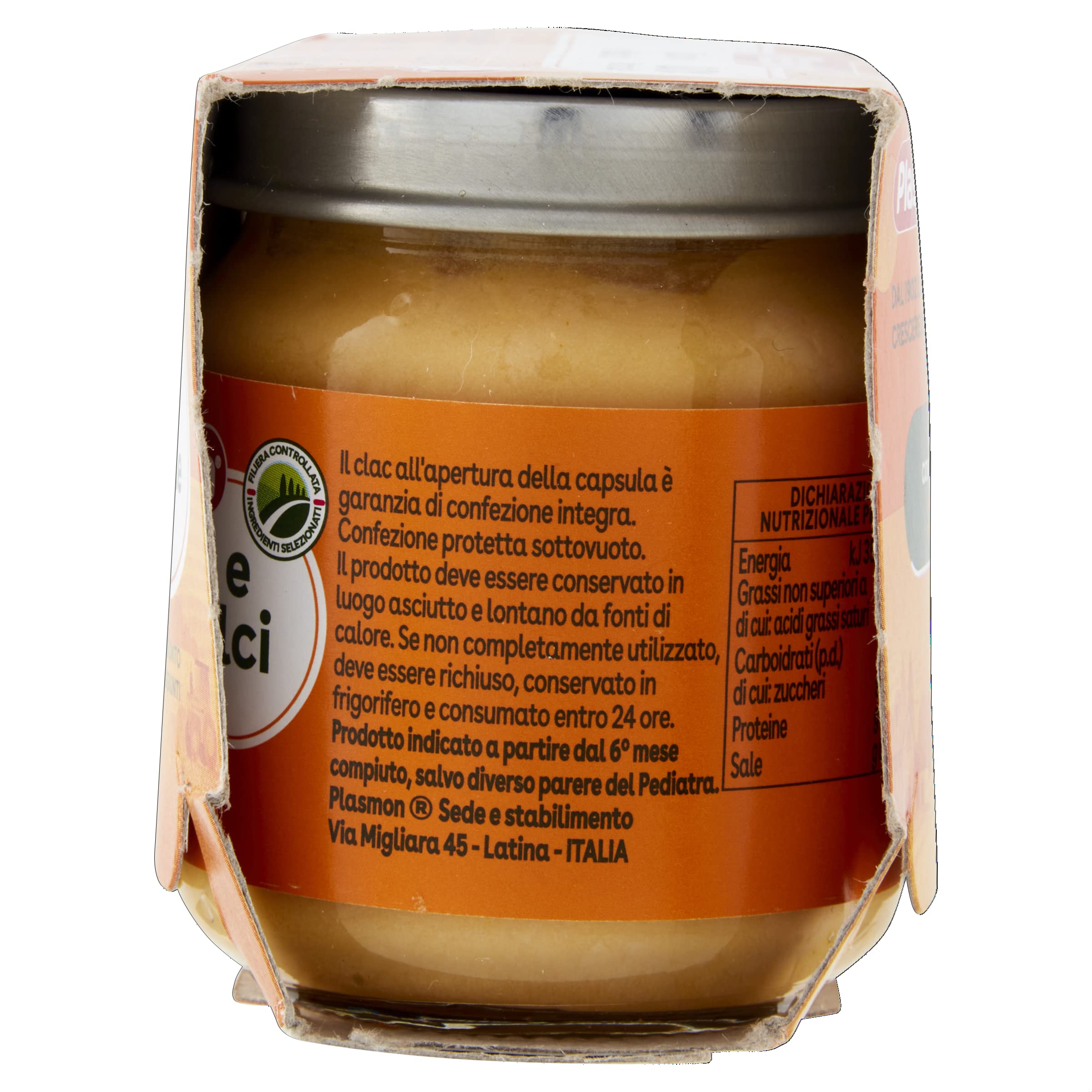 Plasmon Omogeneizzato Scoperte di Gusto Tacchino e Patate Dolci, 2x120g (12 Confezioni)