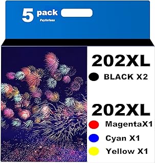202XL Ink Cartridges Remanufactured for Epson 202 XL Epson 202XL T202XL High Yield for Expression Home XP-5100 Workforce WF-2860 Printer New Upgraded Chips (2Black Cyan Magenta Yellow)