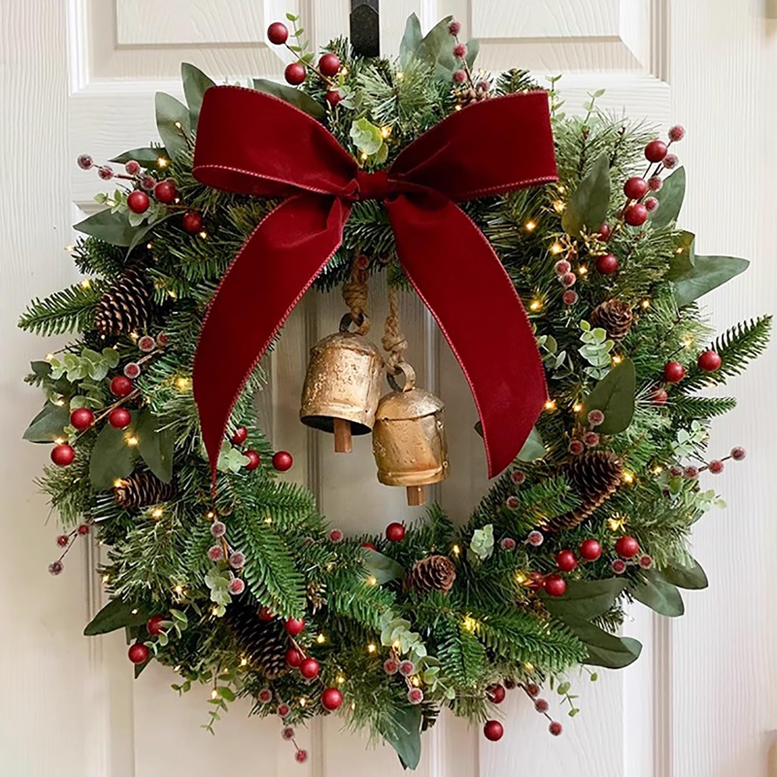 Guirlande de Noël en cèdre durable sans perte d'aiguilles 60 cm