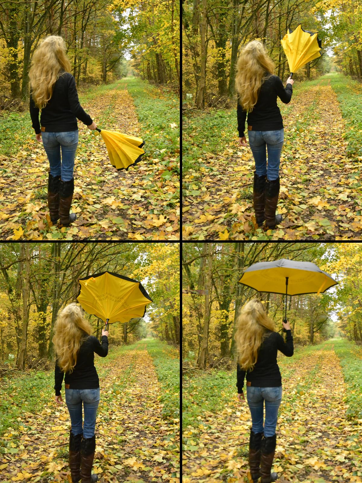 iX-brella Ombrello rovesciato con apertura automatica