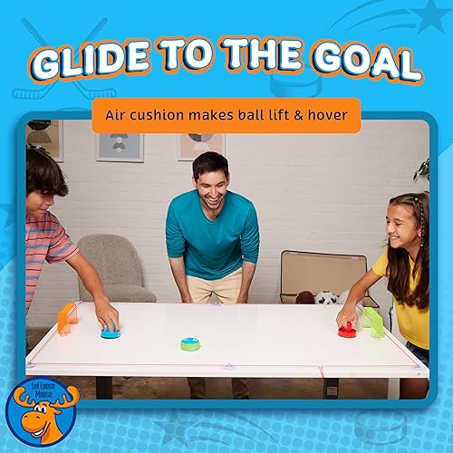 Miniatura 4 de Juego de hockey aéreo portátil, compacto, funciona con pilas, diversión rápida para niños y adultos, ideal para el hogar, la oficina y los viajes,