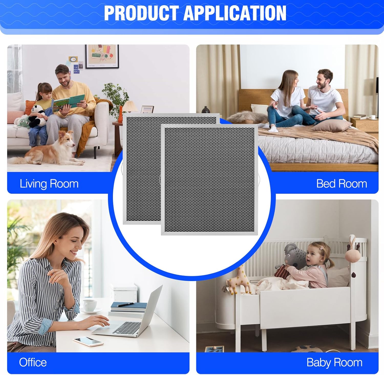 Dehumidifier Filter MERV 8 Washable 5881 Replancement for AprilAire Whole Home Dehumidifier Models E080, E100 8192A 12”x13.5”x1” Pack 2