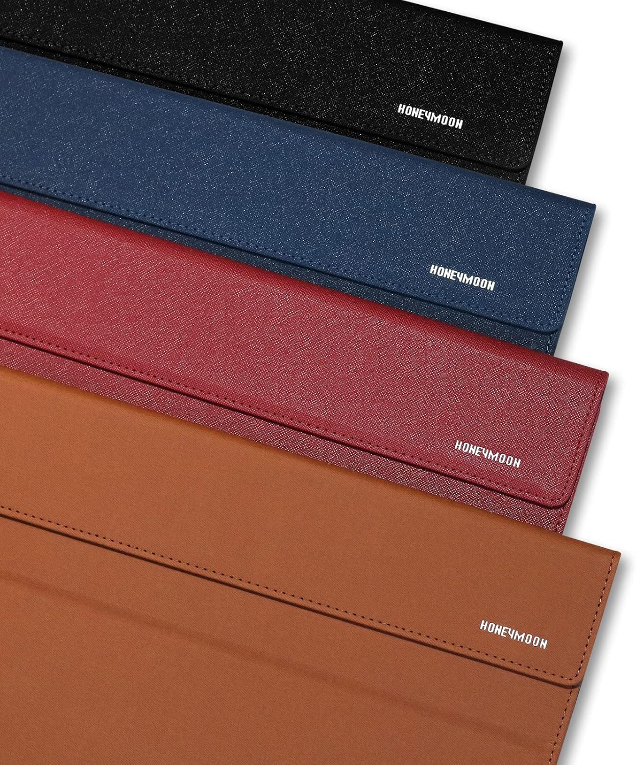 Honeymoon for 15" DELL XPS 15 7590/9575/ 9550/9560/9570 Models Case Cover, PU Leather Folio Stand Protective Laptop Hard Shell Case Compatible for Dell XPS 15.6 Inch,S022-15-Blue